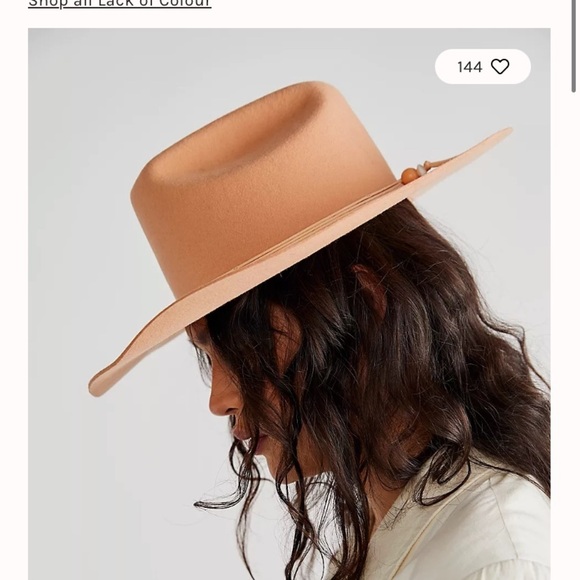 Free people lack of color the ridge felt hat new with tags size medium cowboy main image 9